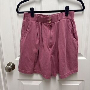Vintage Boston‎ Traders Pink High Waisted Pleated Baggy Shorts - Size Large